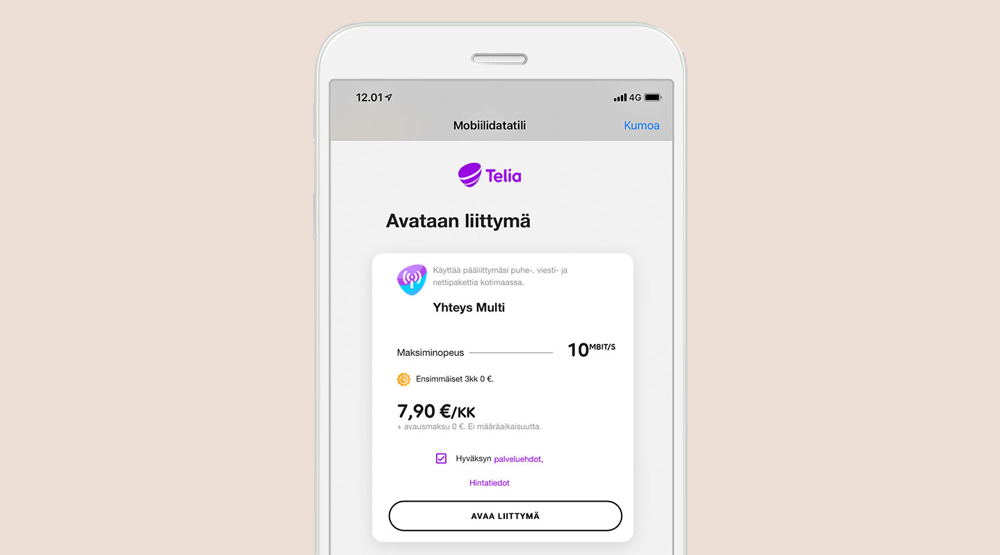Liittymän avaus